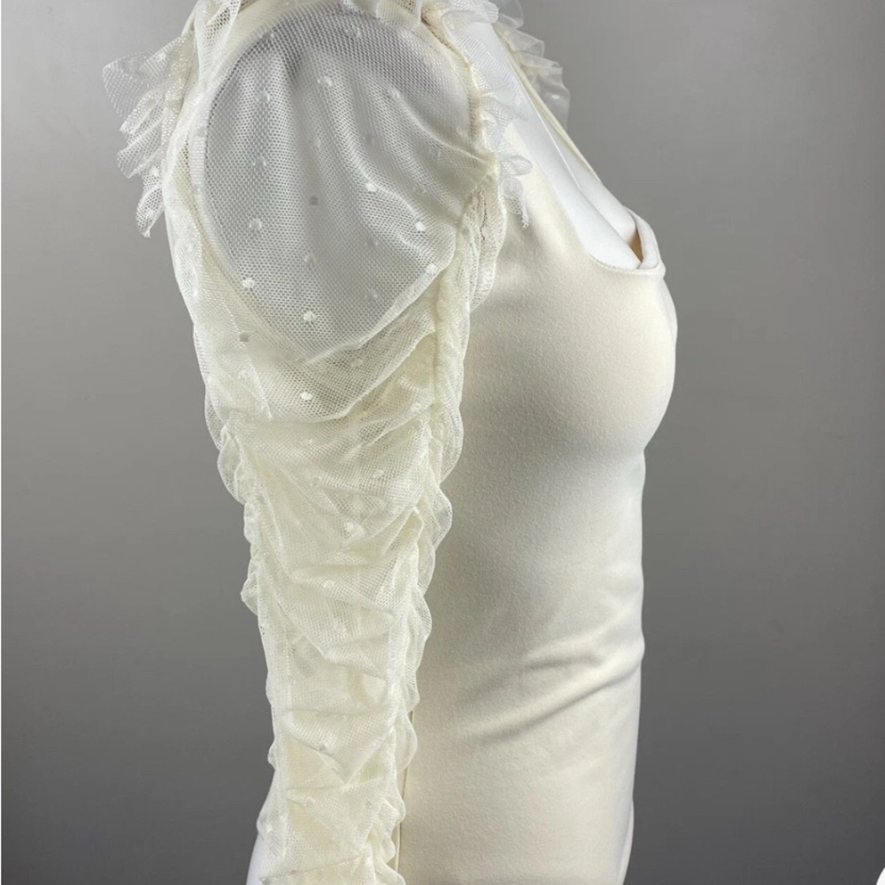 Free People Cream Long Sleeve Bodysuit - Picture 4 of 7